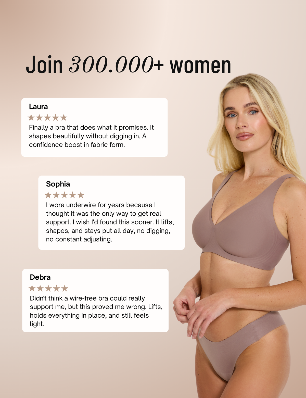 Scalloped Deep V Push-Up Seamless Wireless Jelly Bra