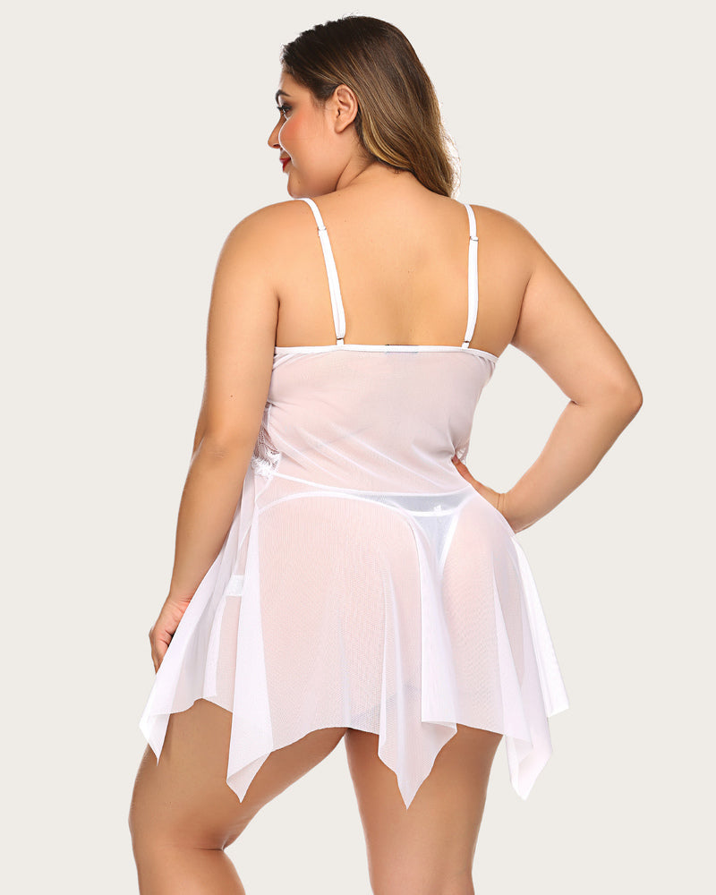 Plus Size Lace Fairy Lingerie Outfits