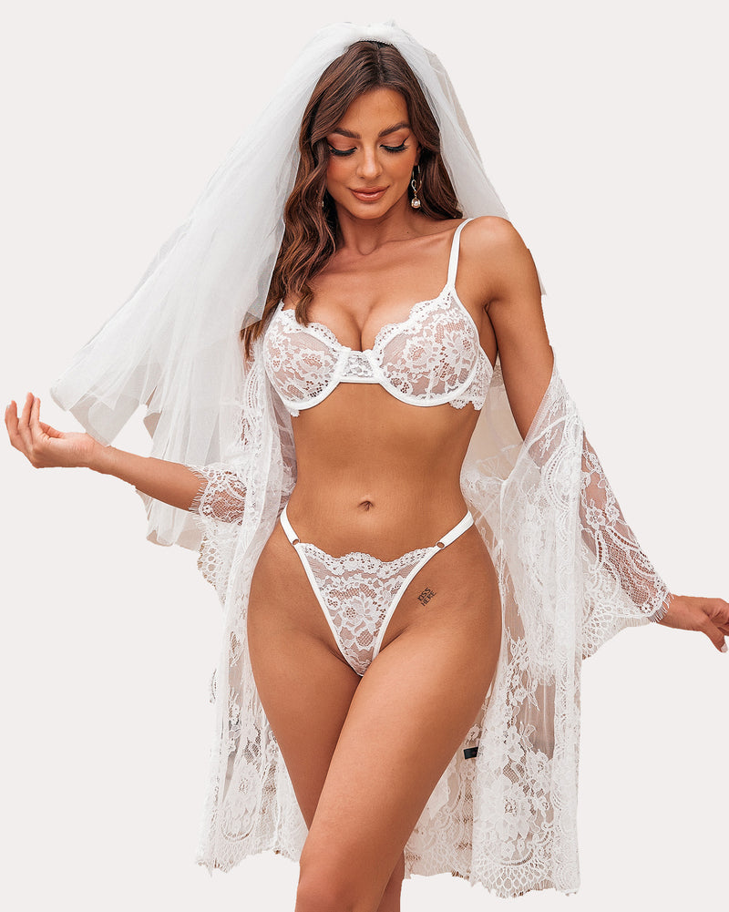 Fairy Floral Lace Bra and Panty Sets