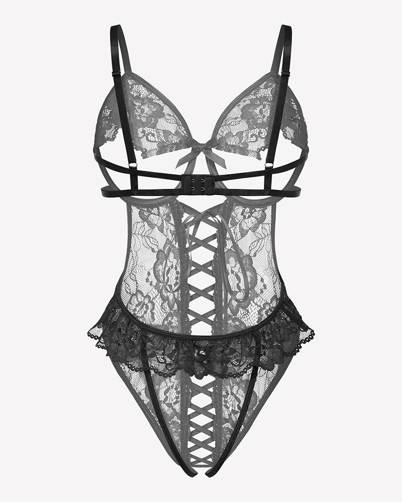 Lace Bodysuit Teddy Lingerie One Piece