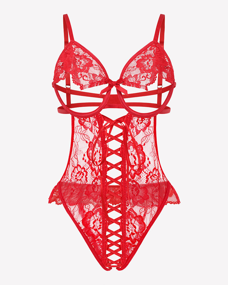 Lace Bodysuit Teddy Lingerie One Piece