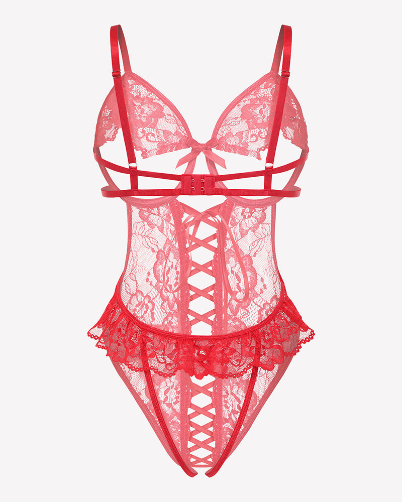 Lace Bodysuit Teddy Lingerie One Piece