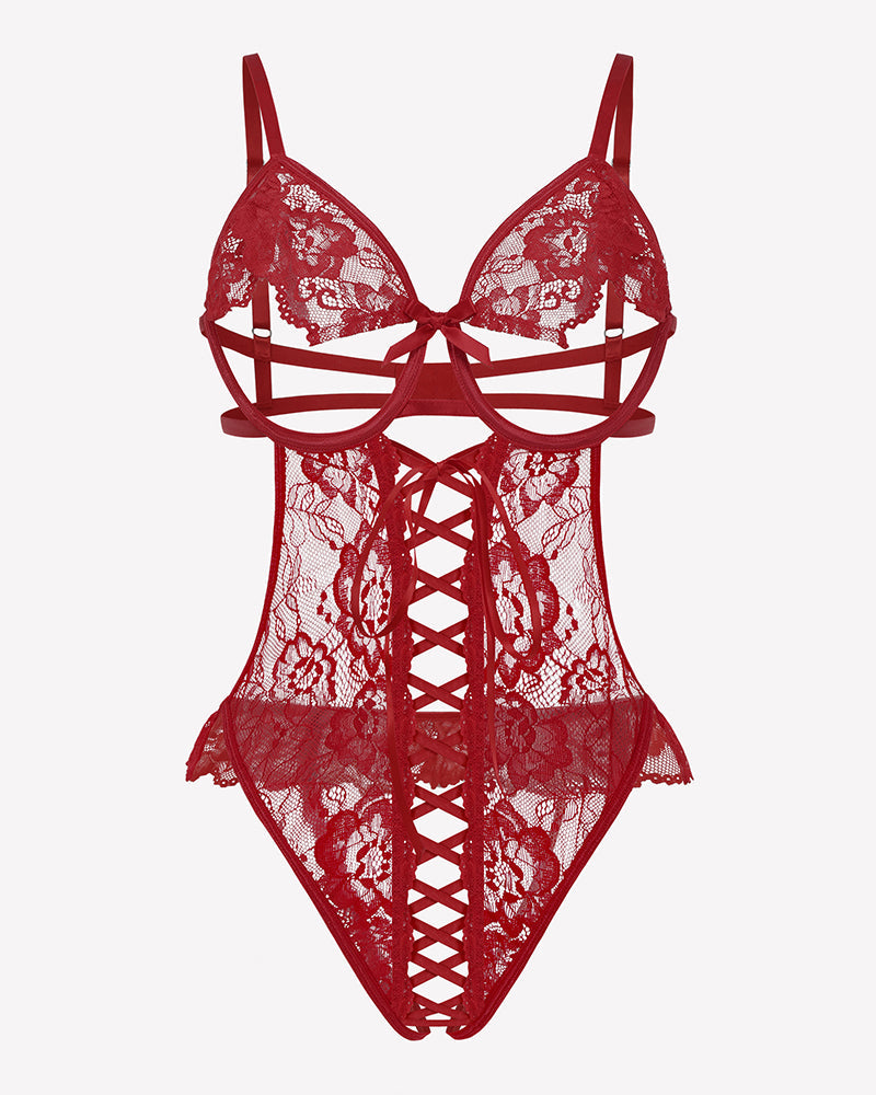 Lace Bodysuit Teddy Lingerie One Piece