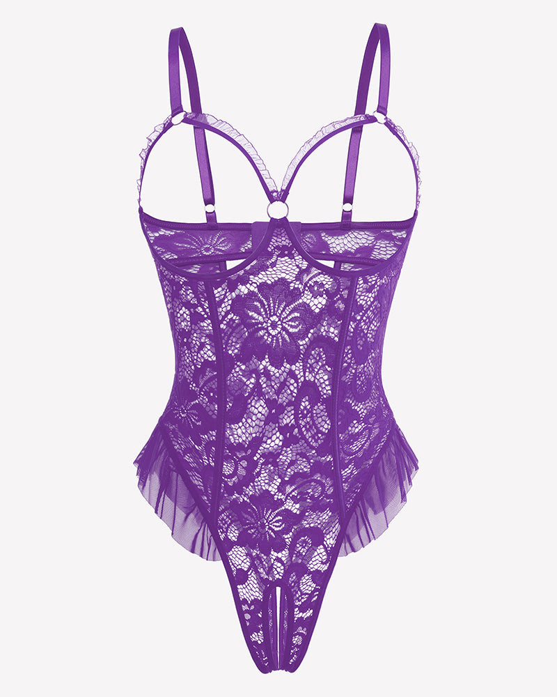 Lace One Piece Bodysuit Mini Teddy