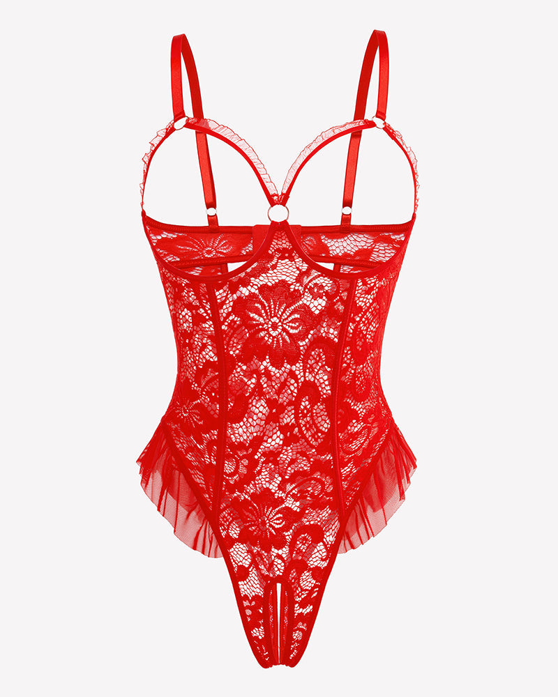 Lace One Piece Bodysuit Mini Teddy