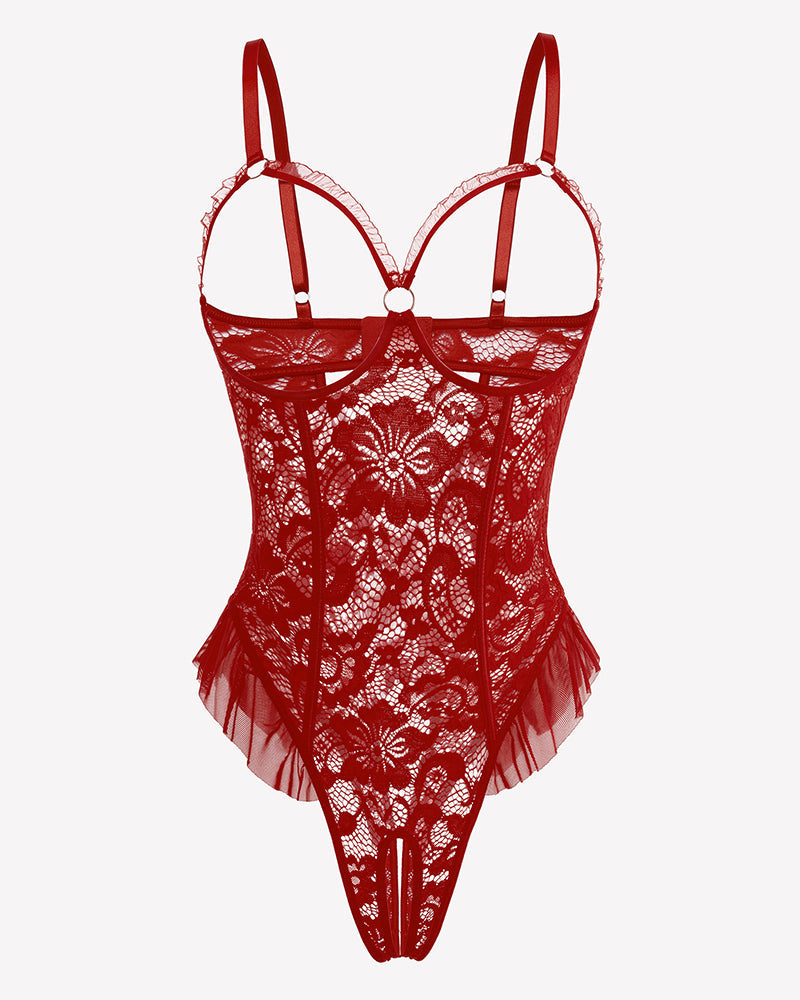 Lace One Piece Bodysuit Mini Teddy