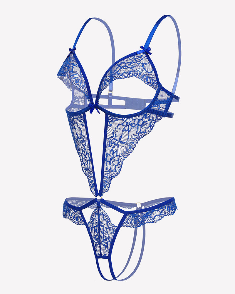 Lace Bodysuit Deep V Teddy Lingerie