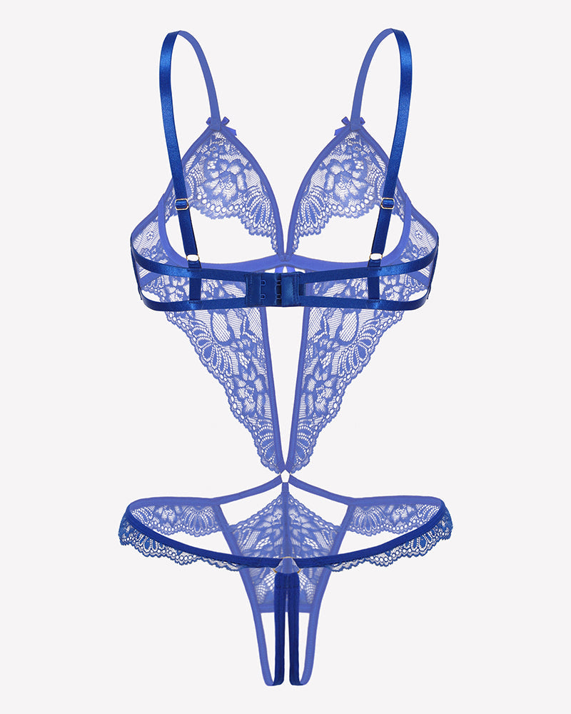 Lace Bodysuit Deep V Teddy Lingerie