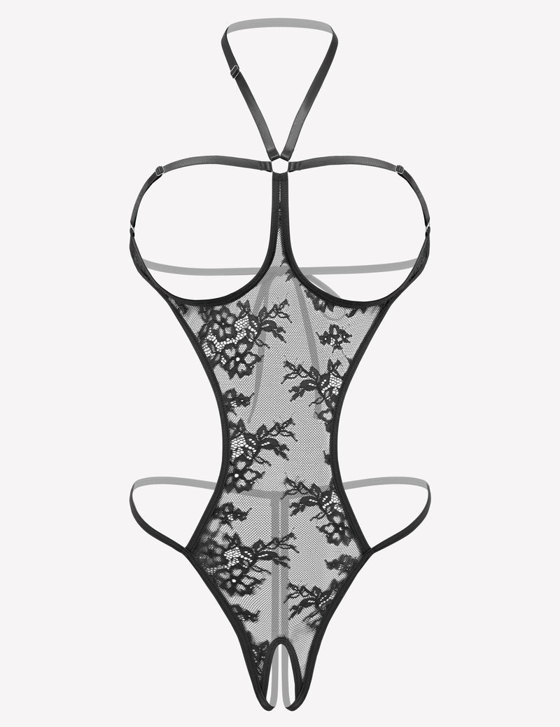 Mini Bodysuit Halter Teddy Nightie