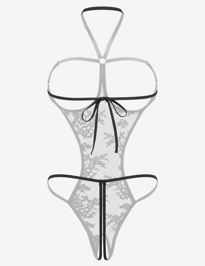 Mini Bodysuit Halter Teddy Nightie