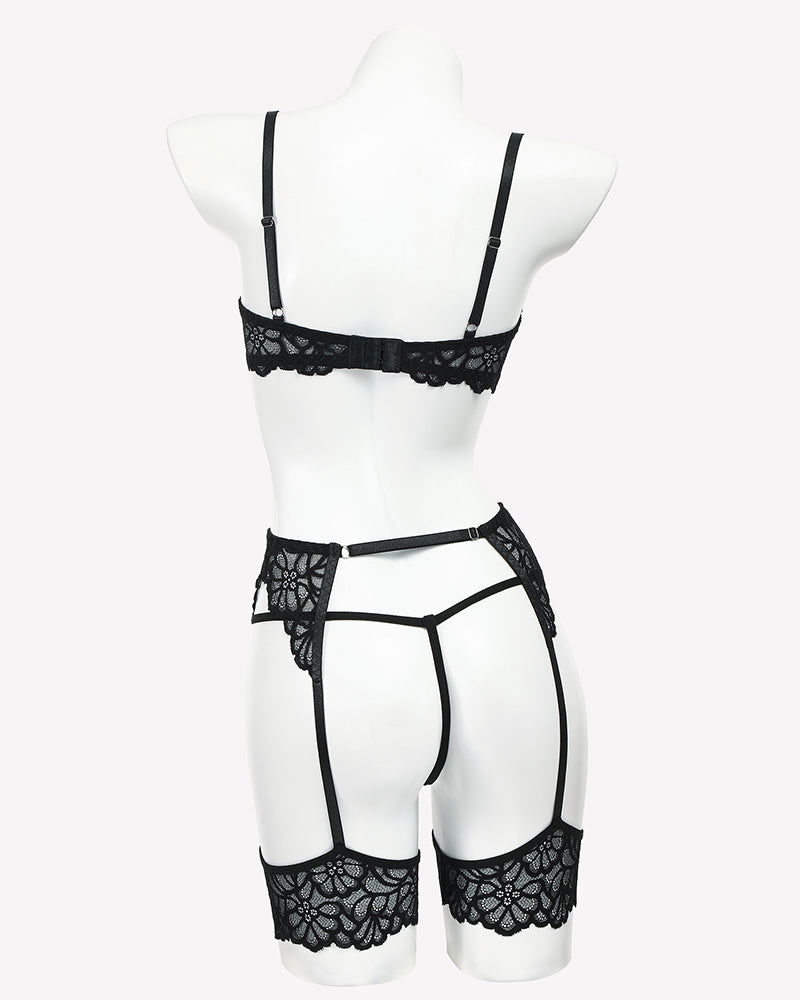 Lace Lingerie Set with Garter Belt