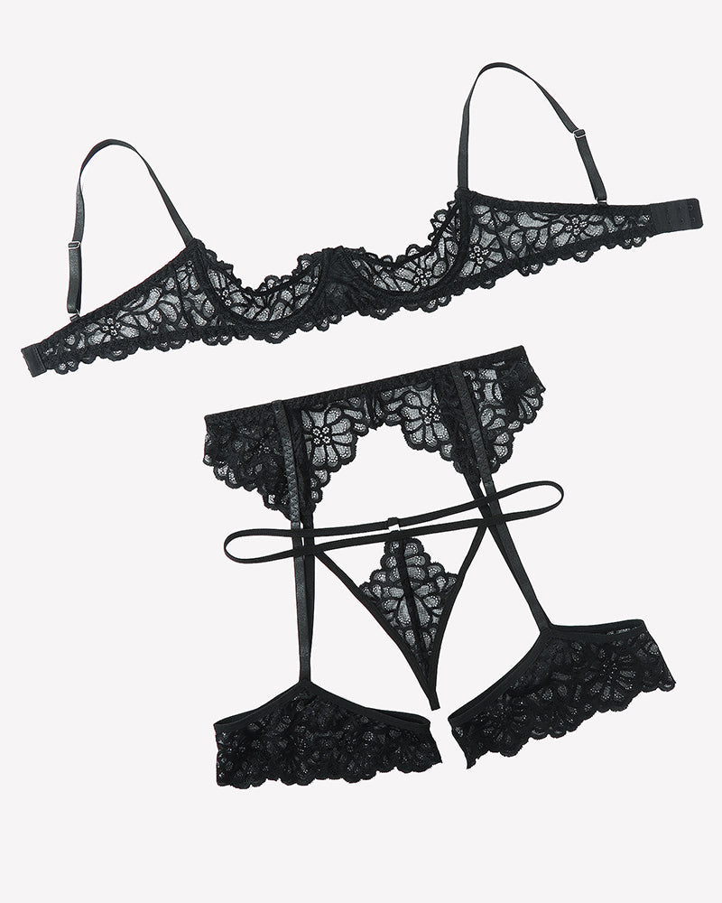 Lace Lingerie Set with Garter Belt