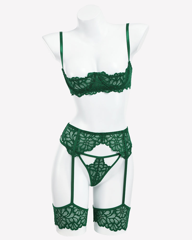 Lace Lingerie Set with Garter Belt