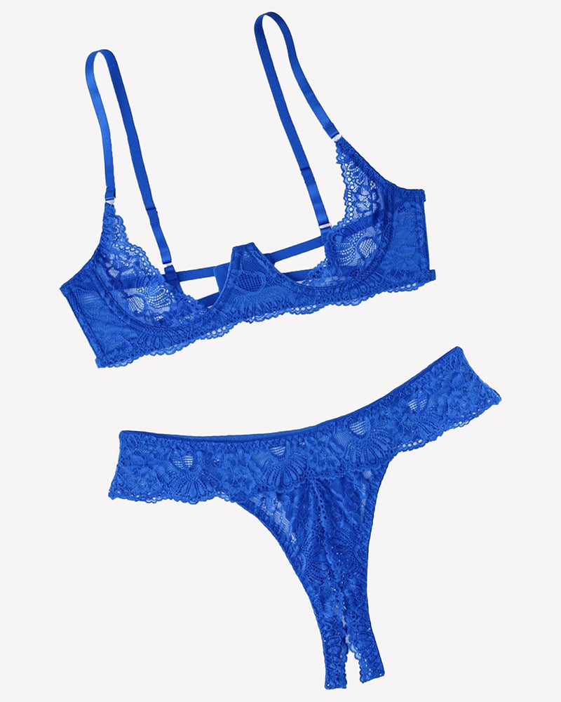 Underwire Push Up Lace Lingerie Set Bra and Panty Set