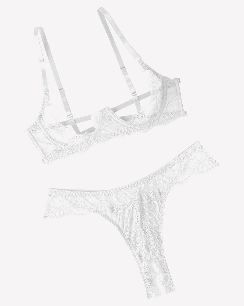 Underwire Push Up Lace Lingerie Set Bra and Panty Set