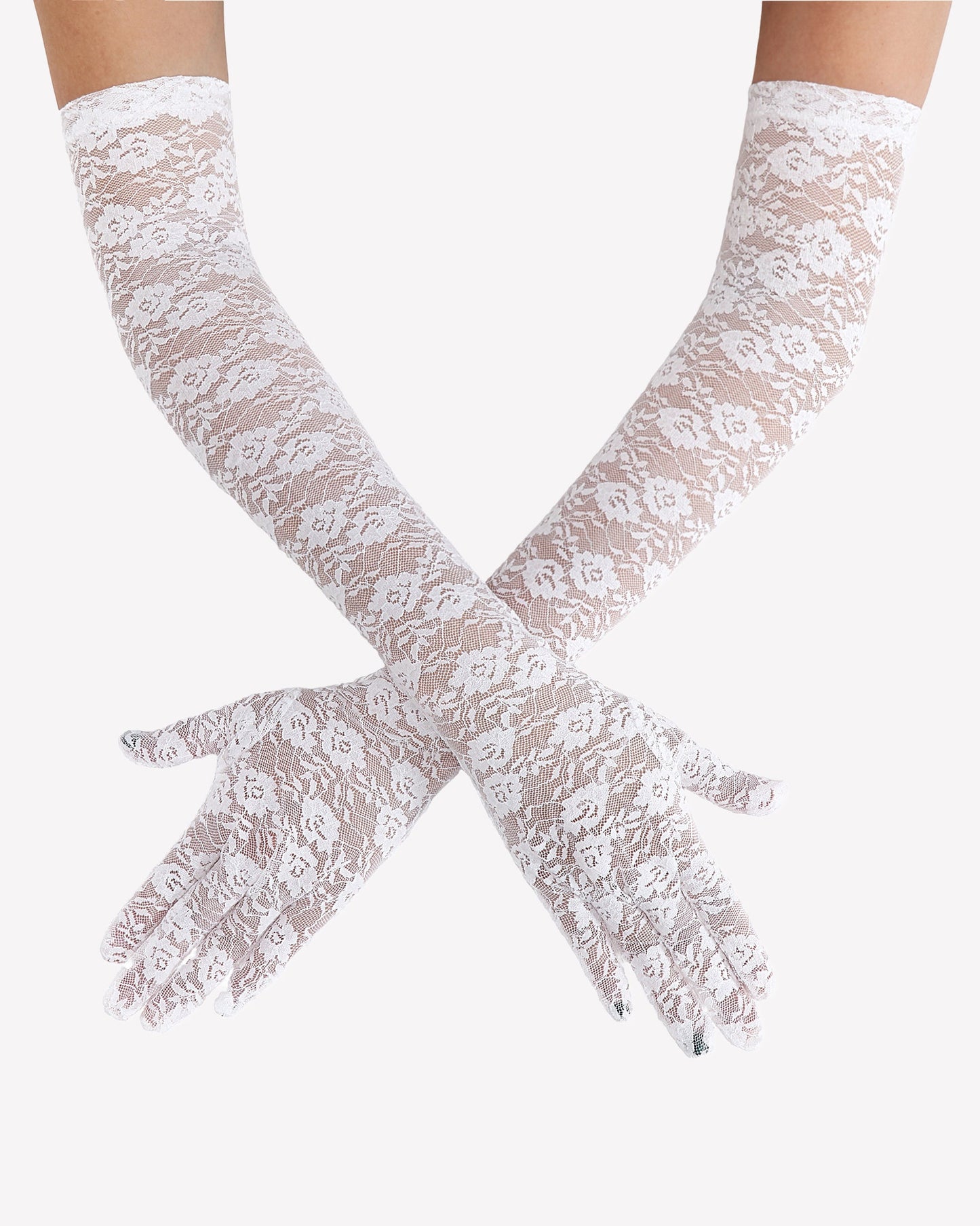 Long Lace Gloves Elbow Length Opera Gloves