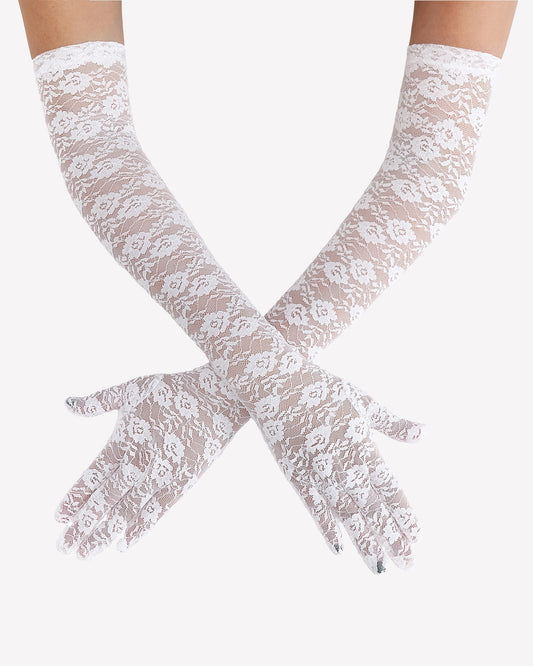 Long Lace Gloves Elbow Length Opera Gloves