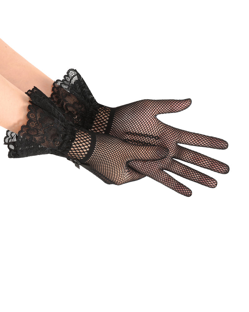 Vintage Lace Mesh Short Gloves