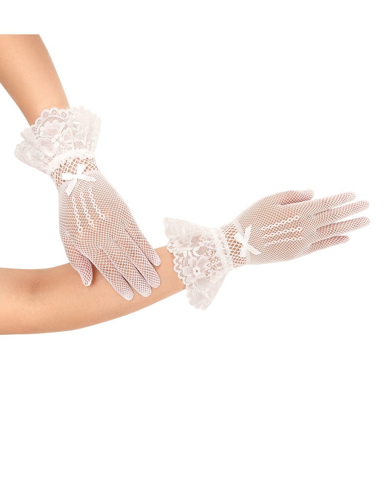 Vintage Lace Mesh Short Gloves