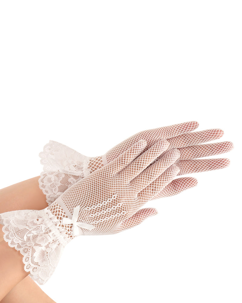 Vintage Lace Mesh Short Gloves