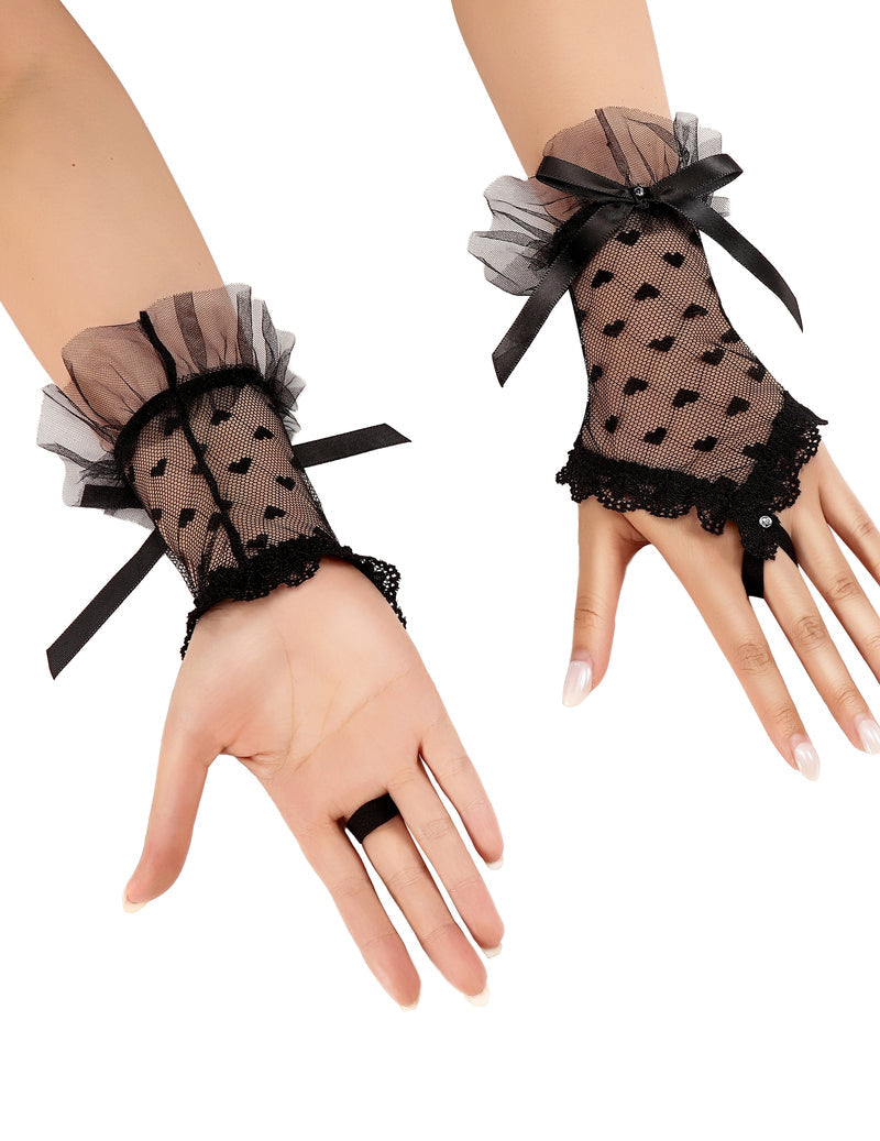 Lace Fingerless Bridal Wrist Gloves