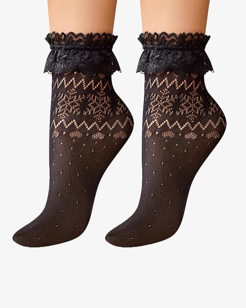 Lace Ruffle Frilly Socks Princess Lace Ankle Socks