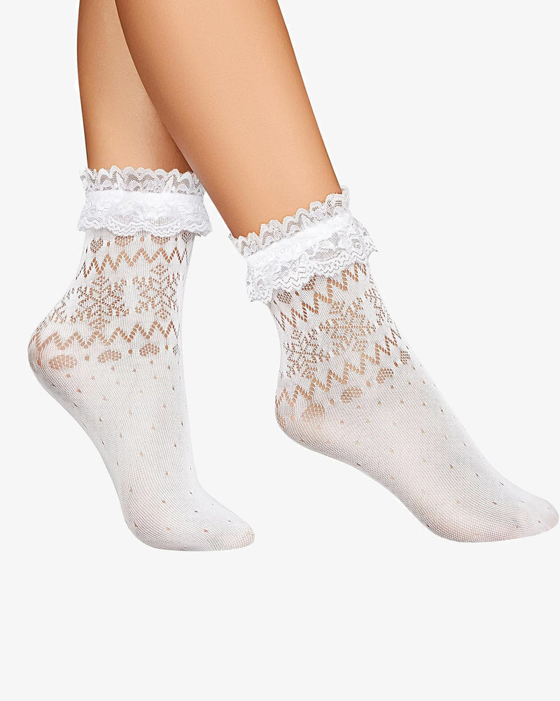Lace Ruffle Frilly Socks Princess Lace Ankle Socks
