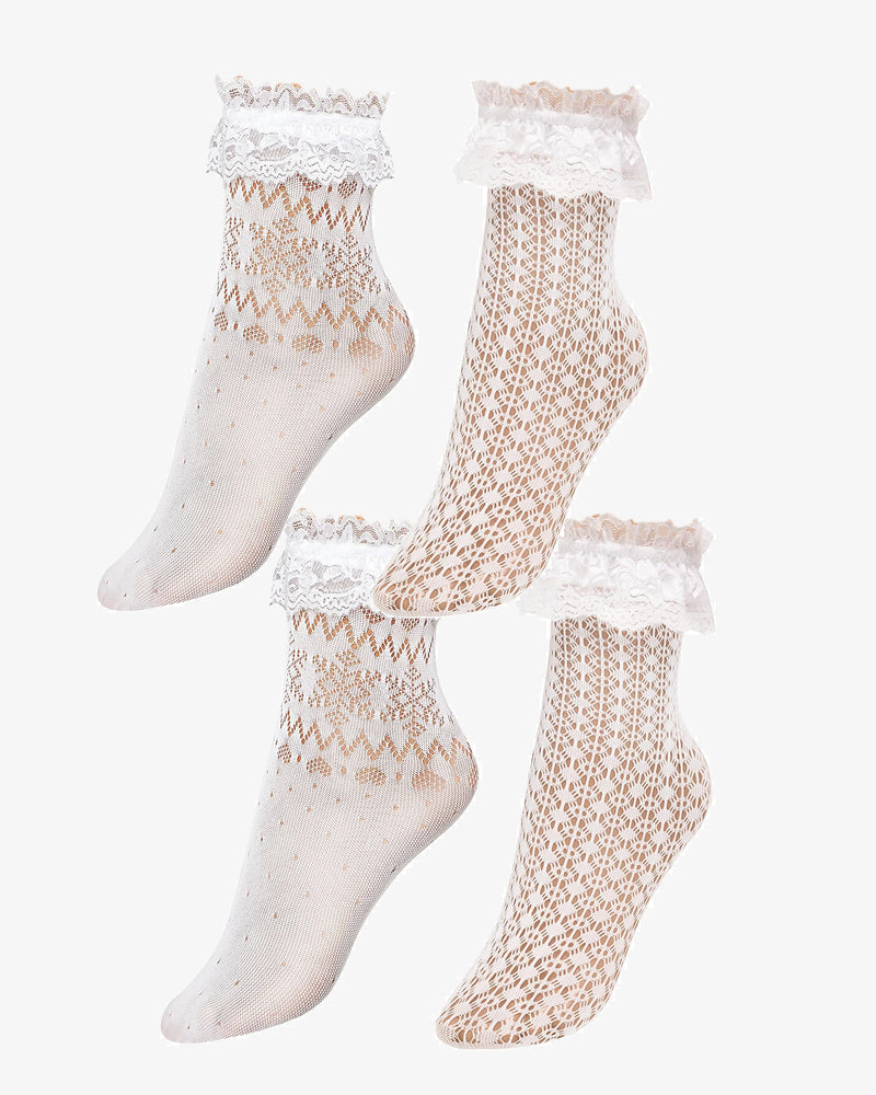 Lace Ruffle Frilly Socks Princess Lace Ankle Socks
