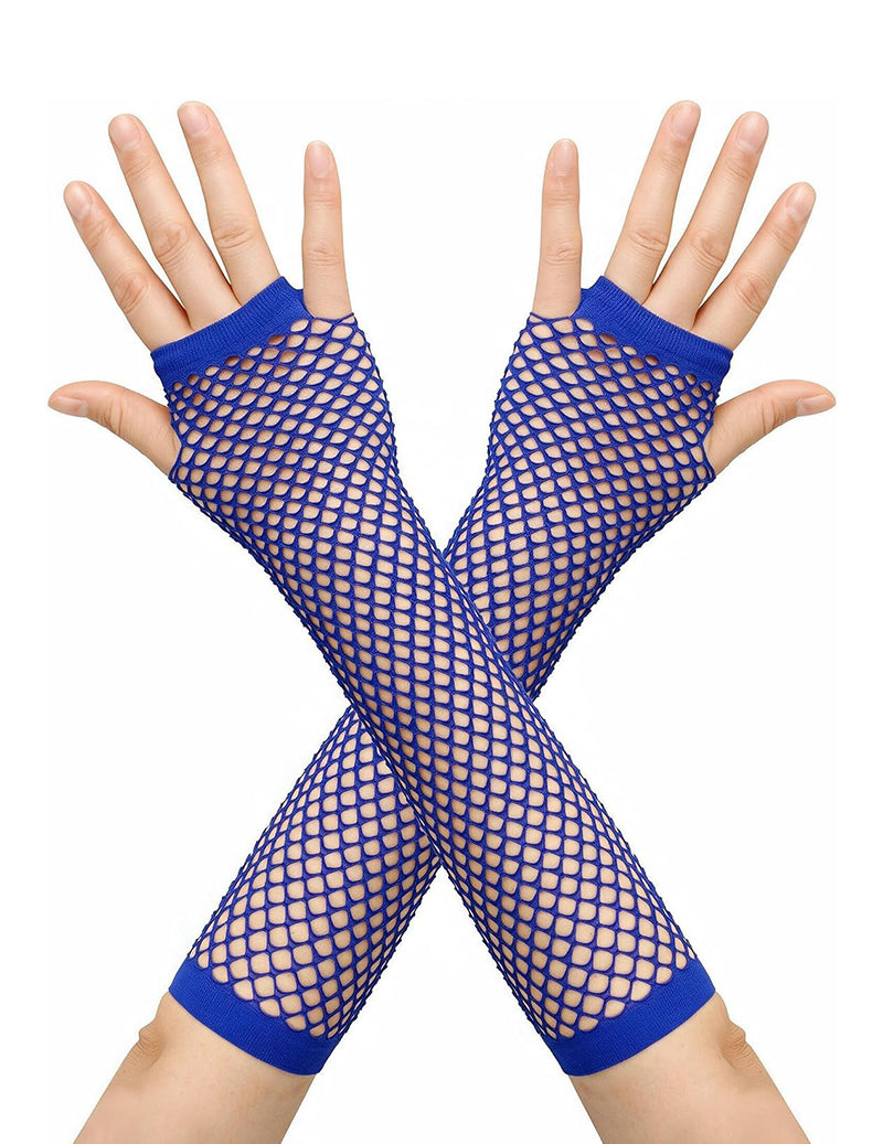 Long Fingerless Fishnet Mesh Arm Sleeve Gloves